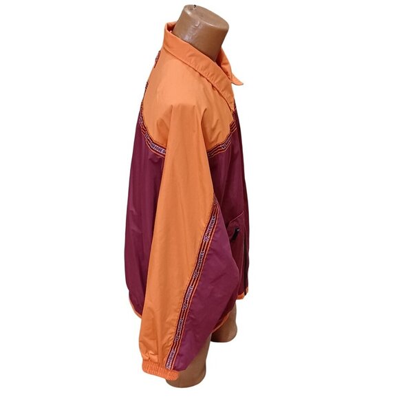 ProPlayer Mens VT Hokies Jacket XXL Orange & Burgundy Polyester Cotton Nylon VTG - Picture 10 of 10